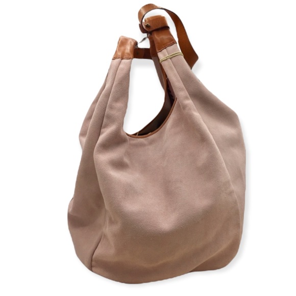 Old Trend Modern Vintage Rose Tan Suede Large Bag - Picture 2 of 15